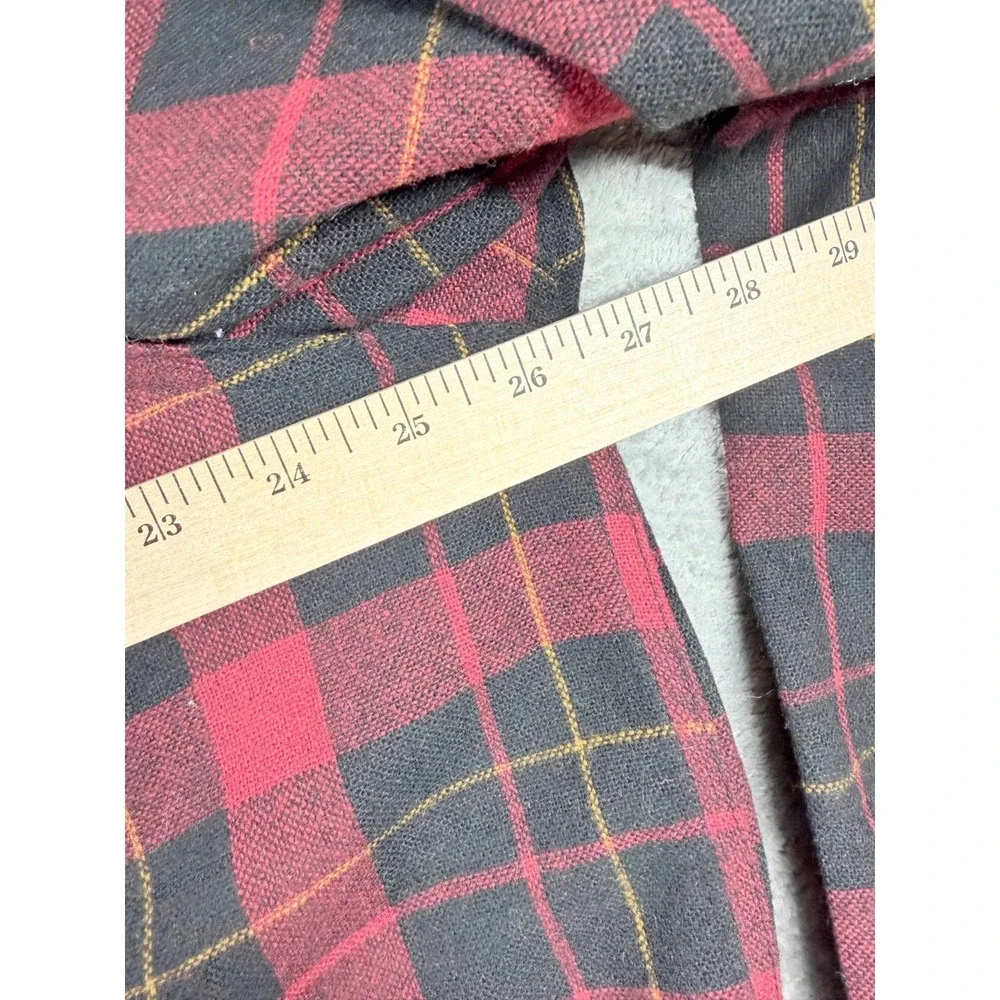 Vtg JC Penney Wool Shirt Jacket Mens XL Red Black Plaid Workwear USA